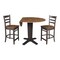 International Concepts 42 in. Solid Wood Dual Drop Leaf Dining Table with 2 Counter Height Stools in Hickory/Washed Coal K45-42DPT-23-S6172-2 - alternate 4
